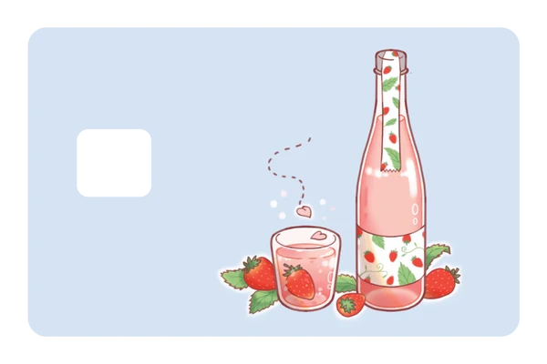 anime Strawberry Nigori credit debit card skin