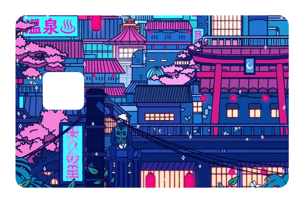 anime Cyber Punk Konoha credit debit card skin
