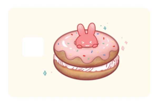 anime Bunberry Doughnut credit debit card skin