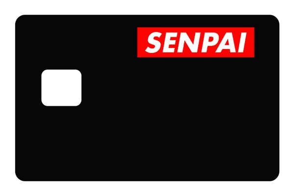 anime Senpai credit debit card skin