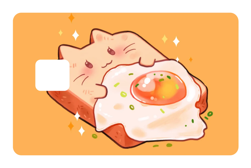 anime Lazy Toast credit debit card skin