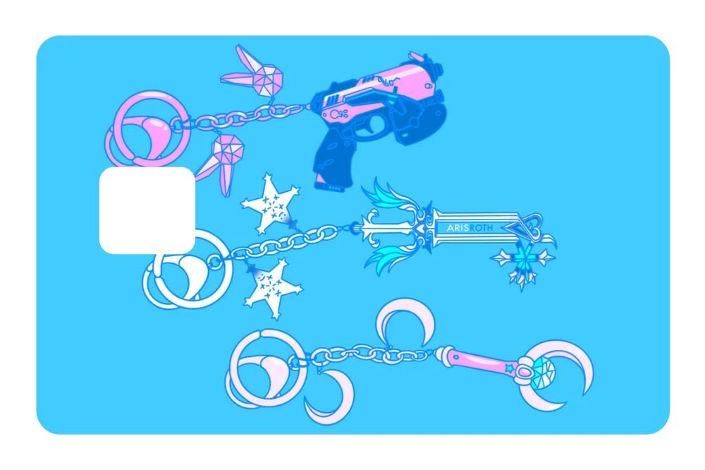anime Cyber Charms 2 credit debit card skin