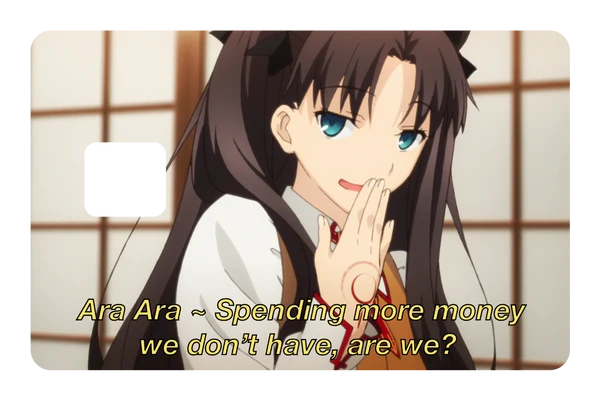 anime Ara Ara credit debit card skin