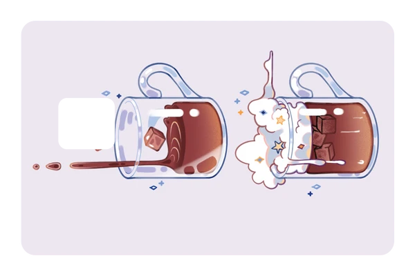 anime Iced Coffee credit debit card skin
