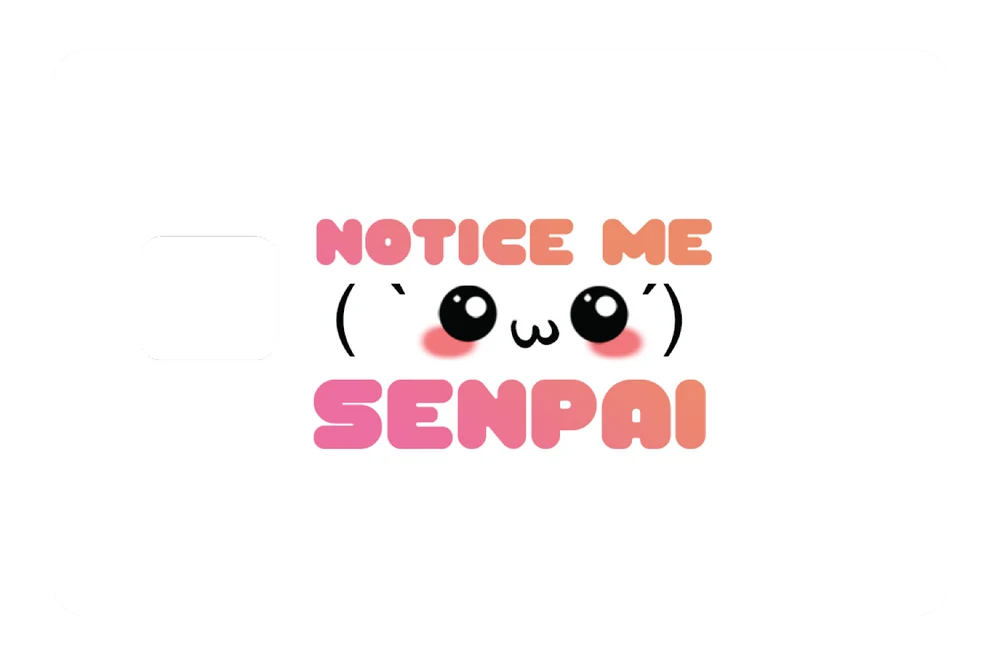 anime Notice Me Senpai credit debit card skin
