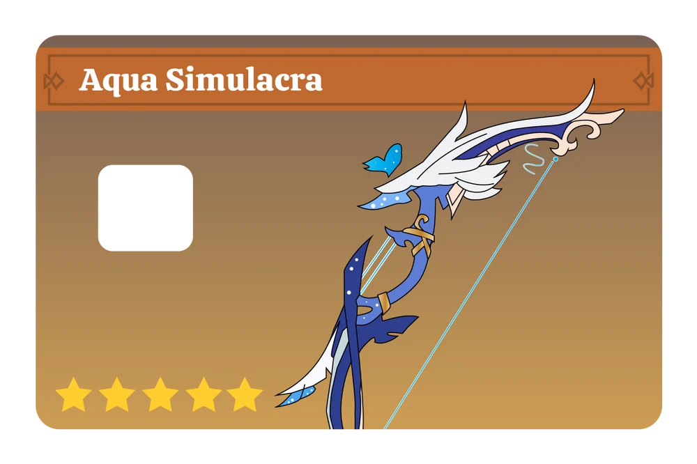 anime Aqua Simulacra credit debit card skin