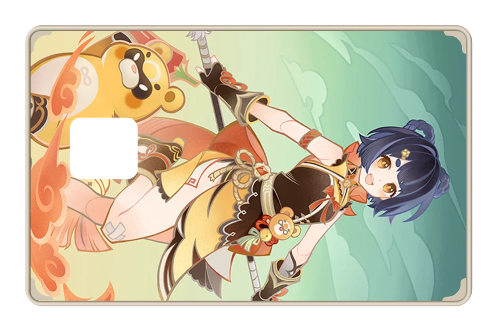 anime TCG Xiangling credit debit card skin