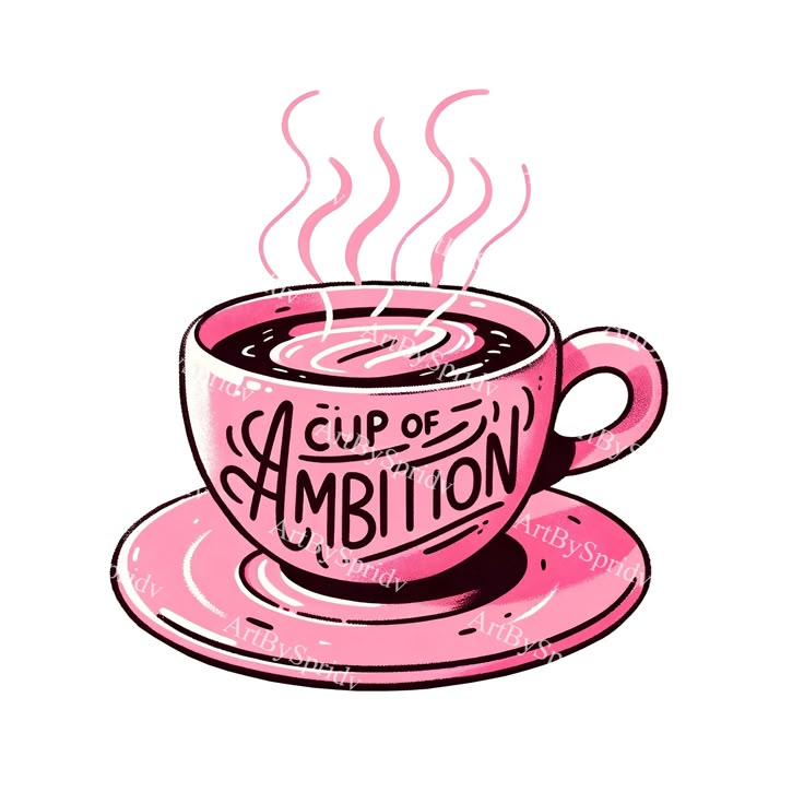 Sticker coffee CUP OF AMBITION 100