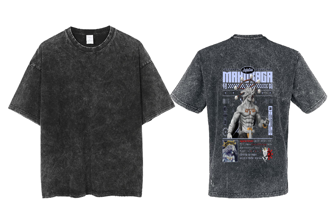 MAHORAAGA Back text One Size t- shirt Washed Back 77