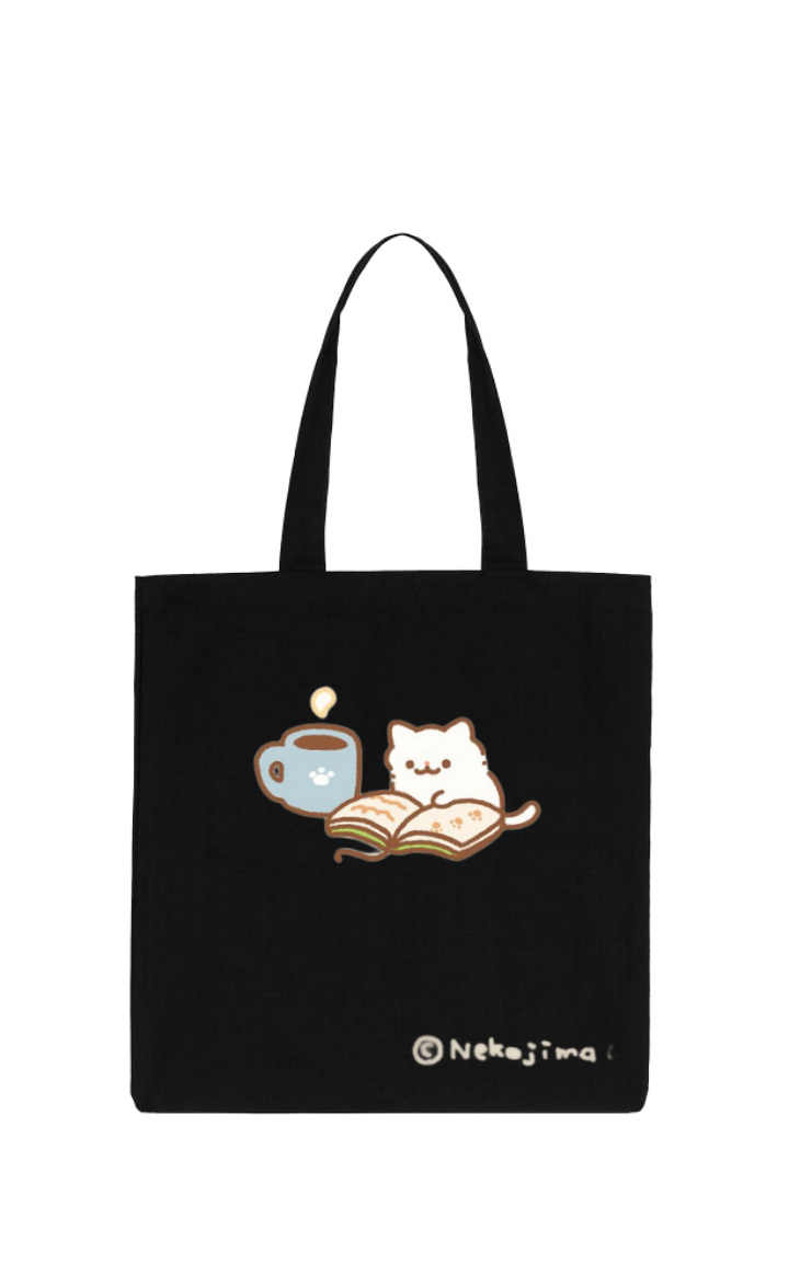 cat tote bag Black 100