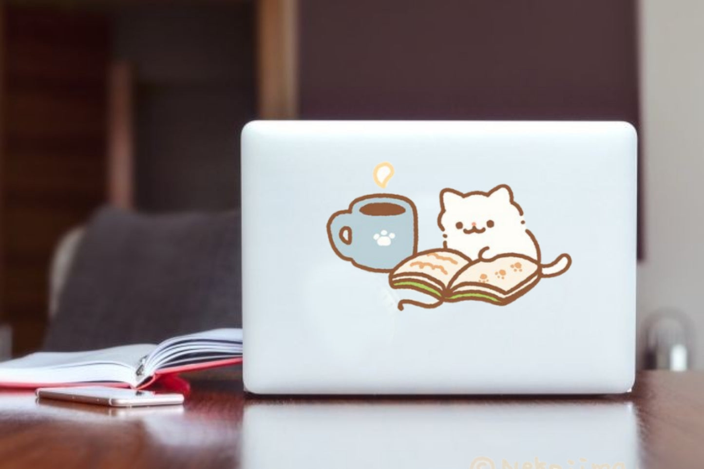 cat Laptop Sticker 100