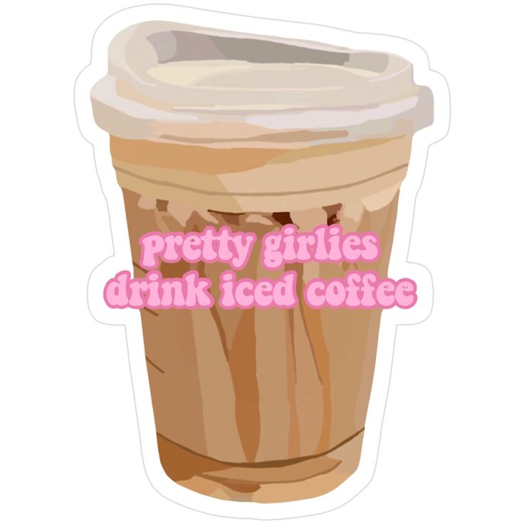 Sticker coffee pretty girls drink matcha 103