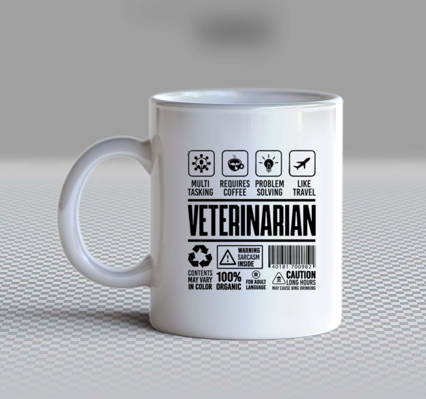 VETERINARIAN Back text Mug 104