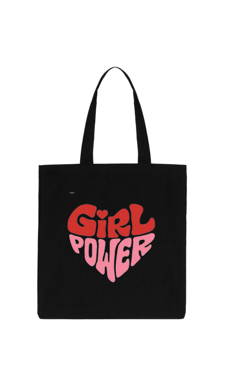 GiRL POWER tote bag Black 104