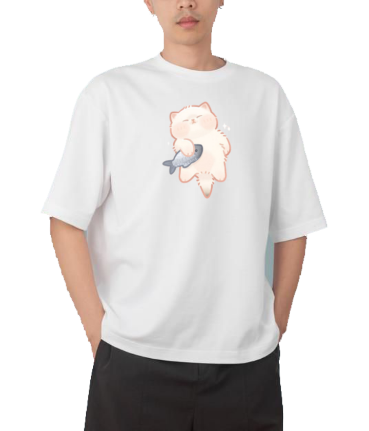 cat One Size t- shirt White 104