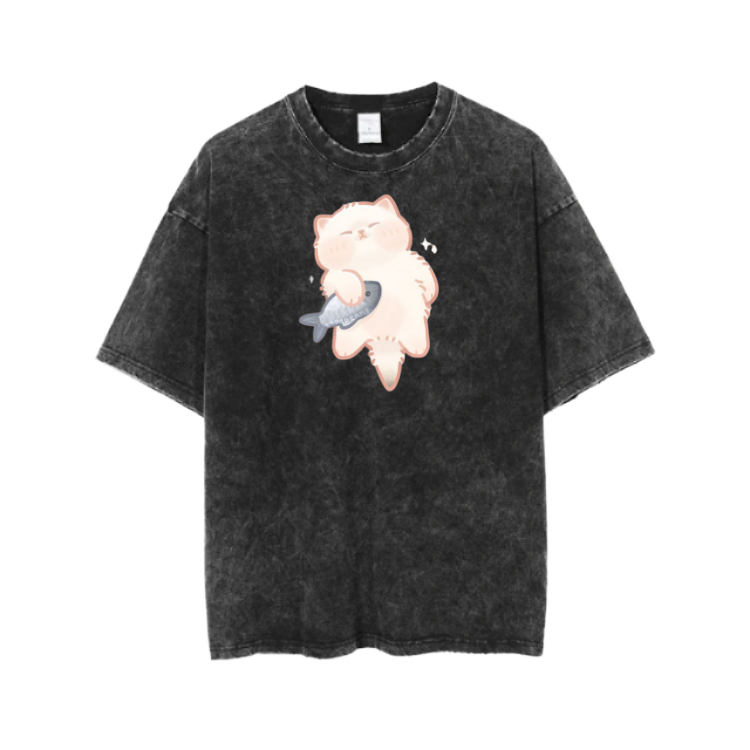 cat One Size t- shirt Washed 104