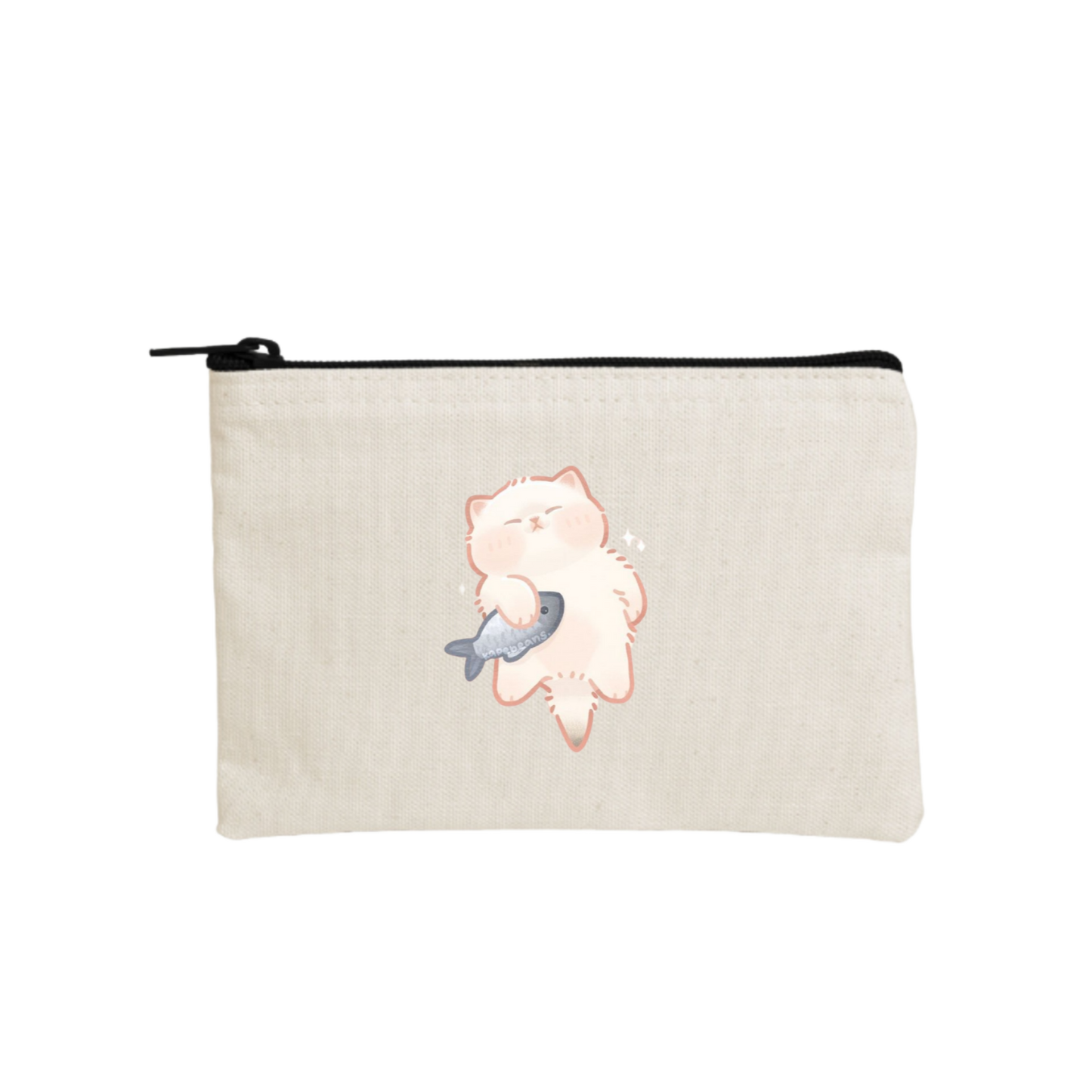 cat wallet pencil case Beige 105