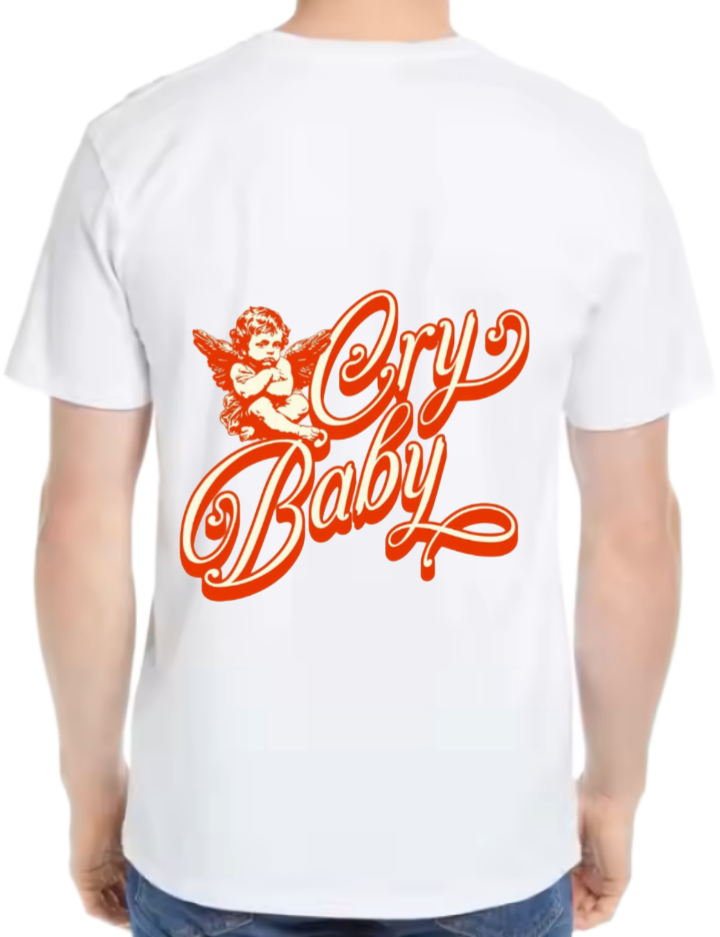 Cry Baby t- shirt One Size White back 106