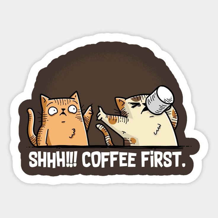 Sticker coffee SHHH!!! COFFEE FIRST 107