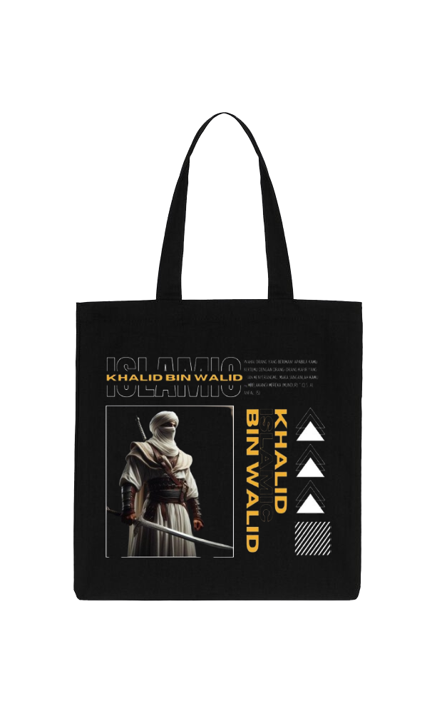 BIN WALID Back text tote bag Black 105