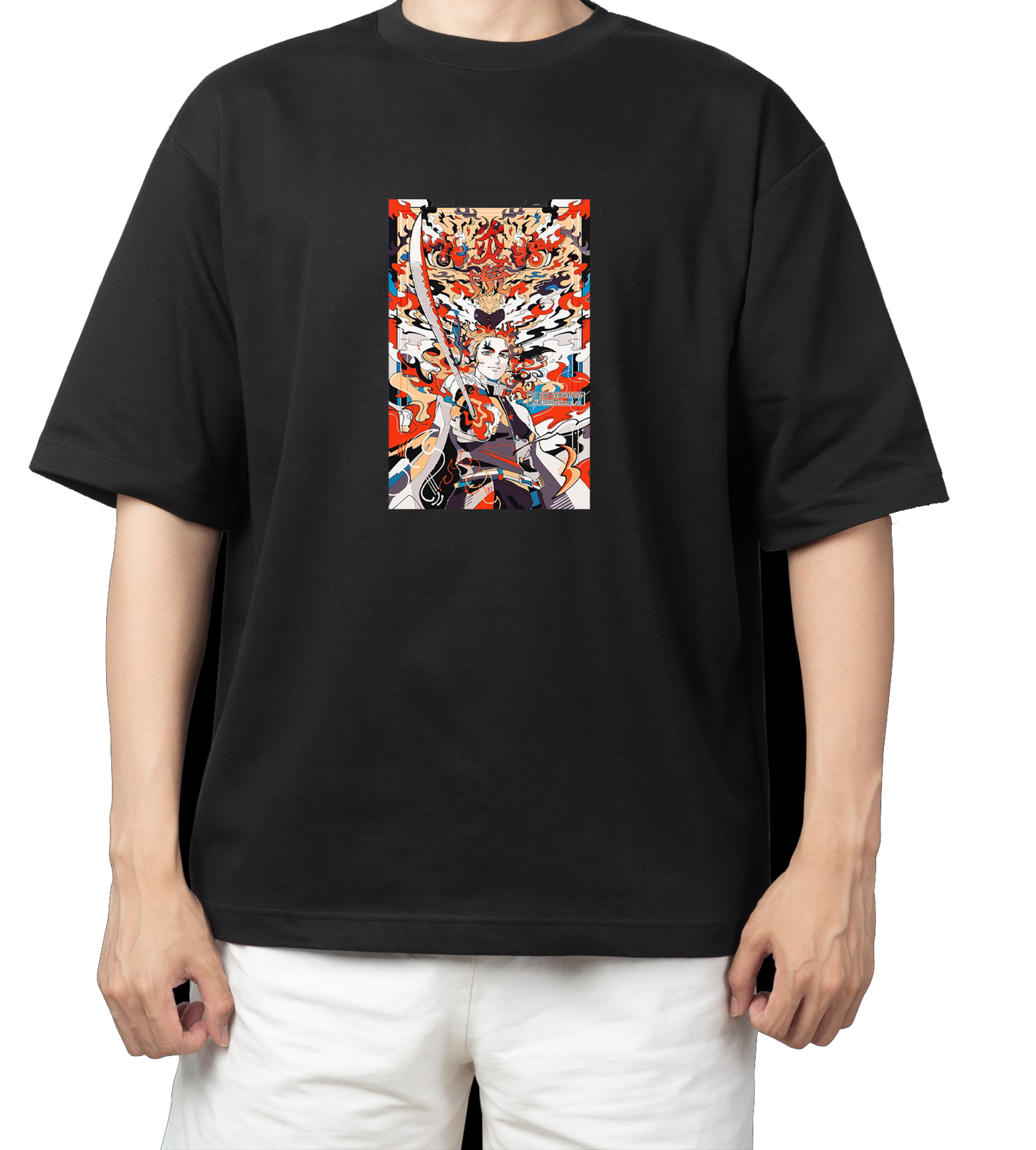 Anime Demon slayer nezuko tanjiro t- shirt Oversize Black 10