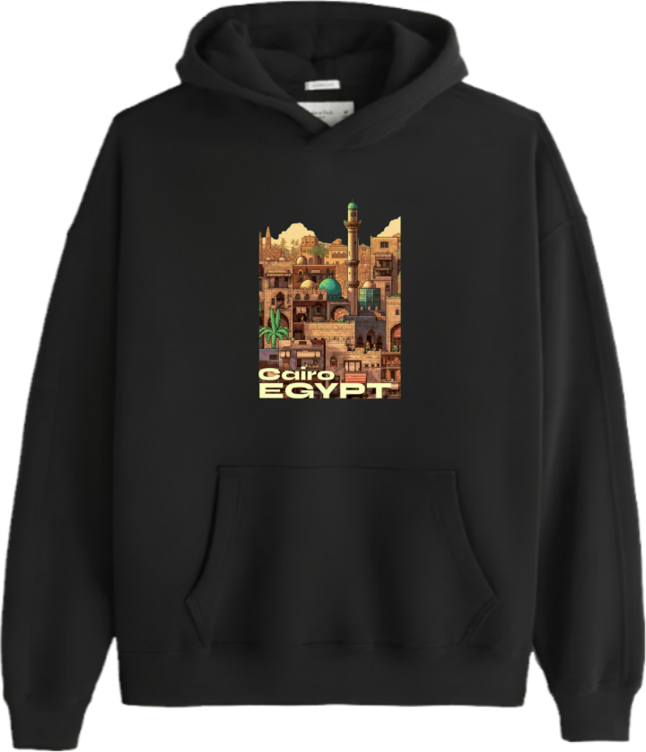 Egypt Over Size hoodie Black 10