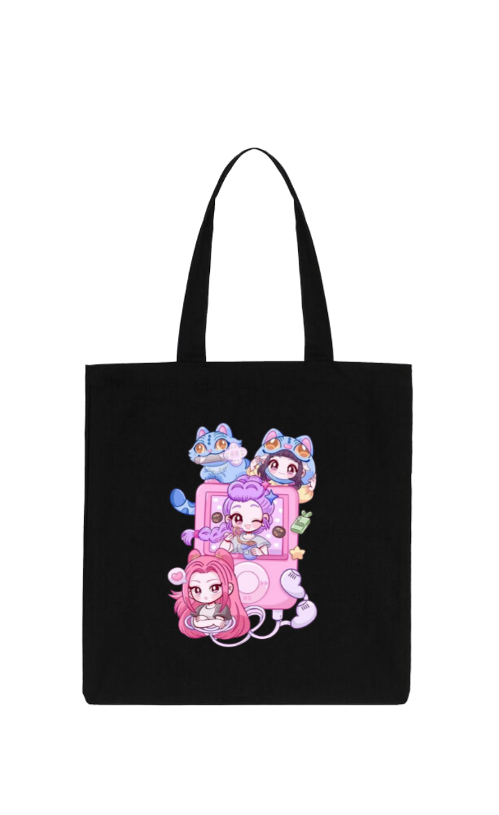 Hunterix kpop tote bag Black 9