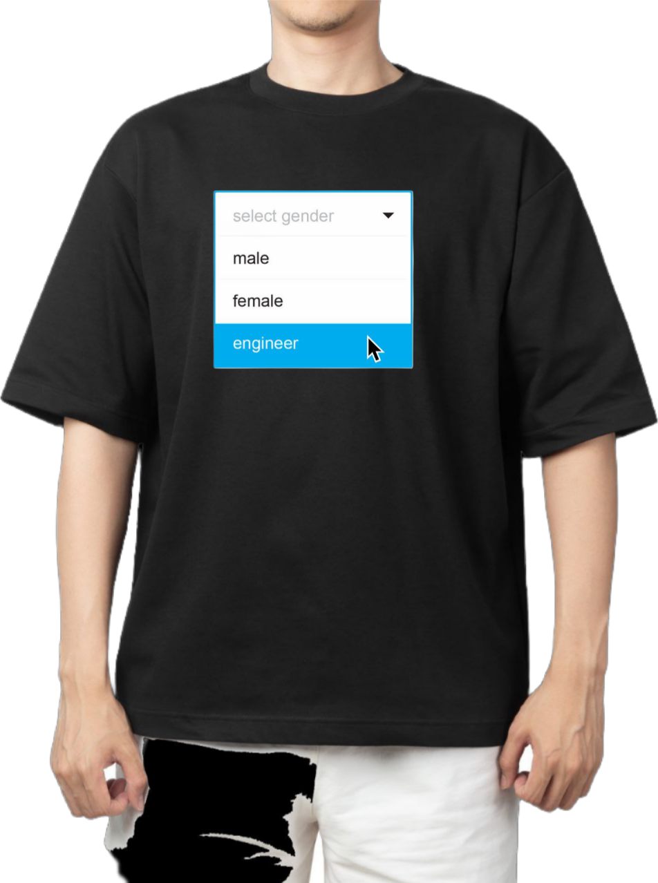 names t- shirt One Size Black female 10