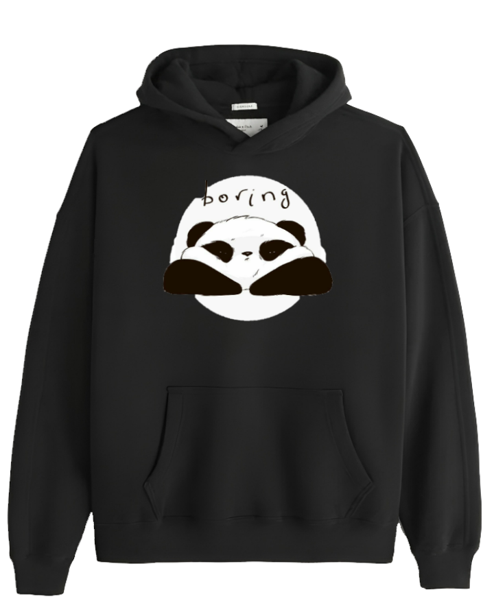 PANDA Oversize Hoodie Black 10