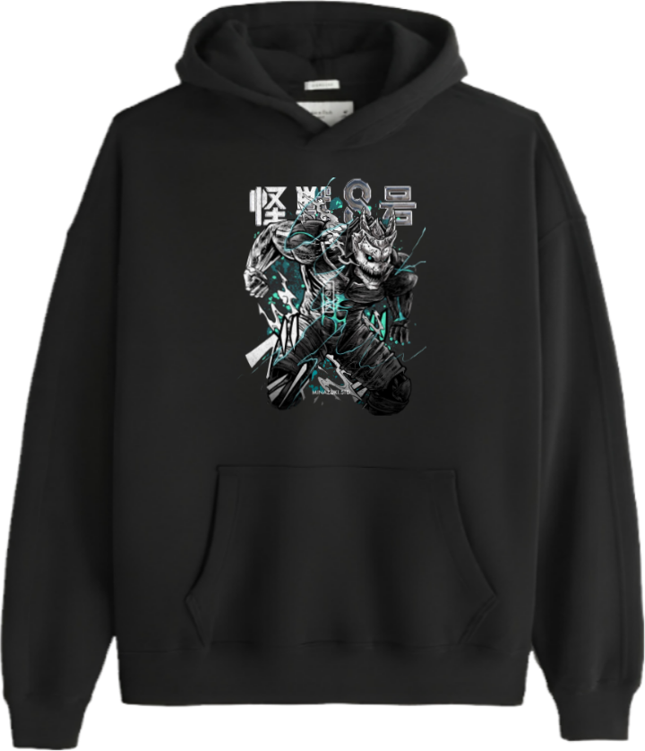 Kaiju No. 8 Over Size hoodie Black 10