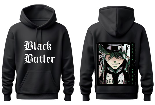 black butler One Size hoodie Black Back 16