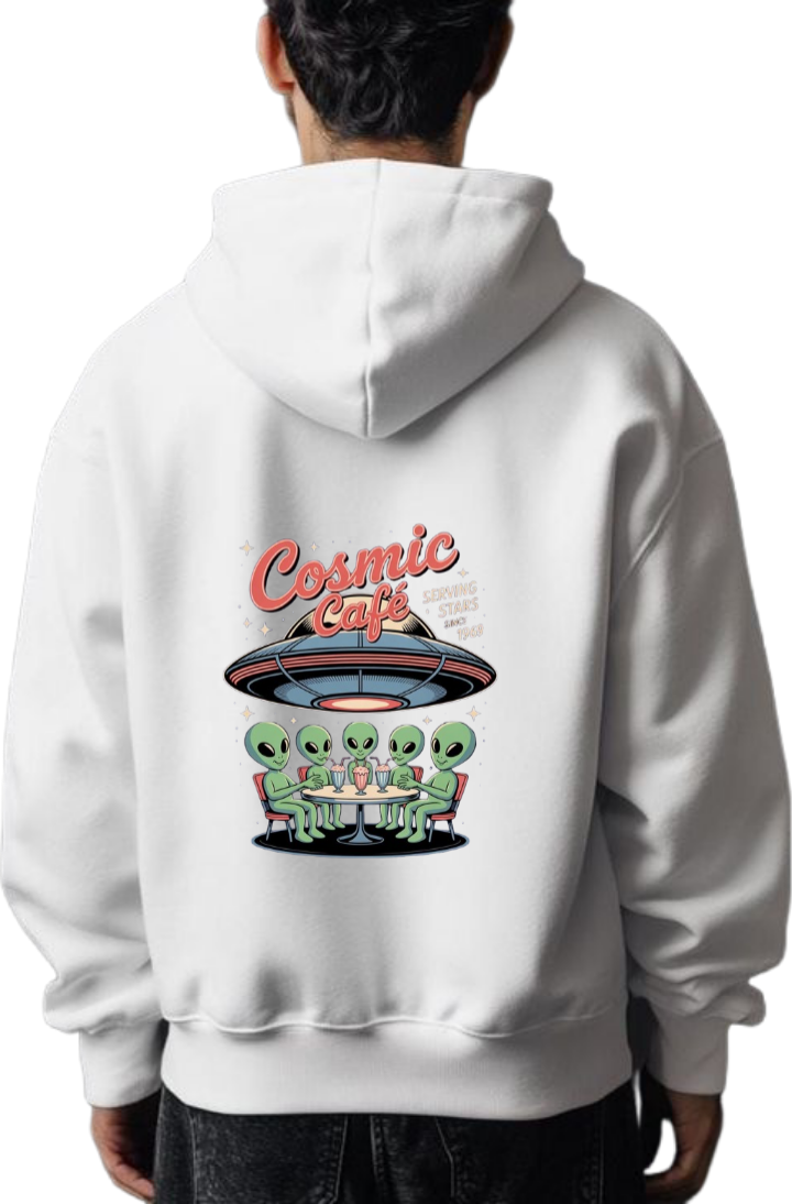 aliens Oversize Hoodie Back White 10