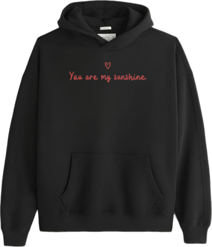 VaIentine coupIe Oversize Hoodie Black 10