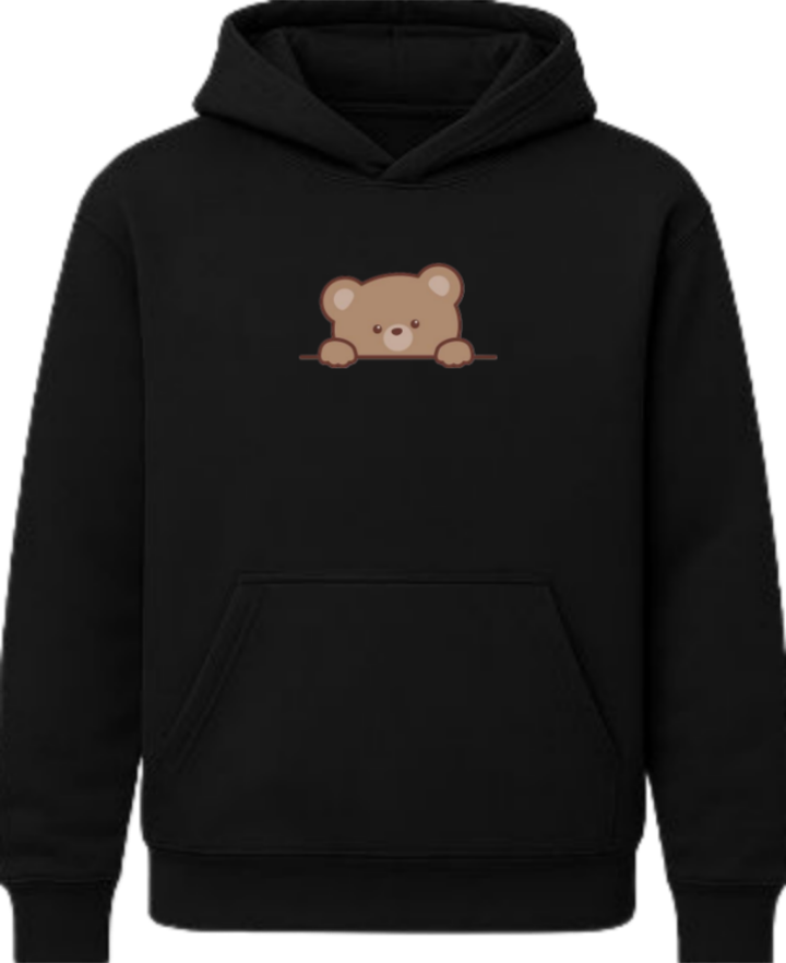bear Oversize Hoodie Black 10