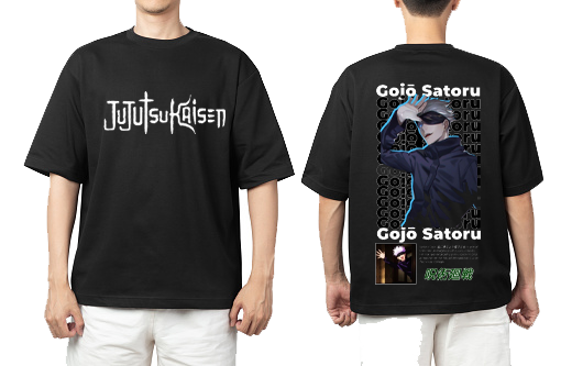 tjujutsu kaisen GOJO Oversize t- shirt Black Back 10