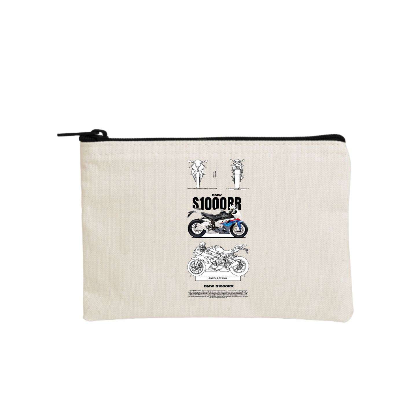 MOTOR CYCLE wallet pencil case Beige 10