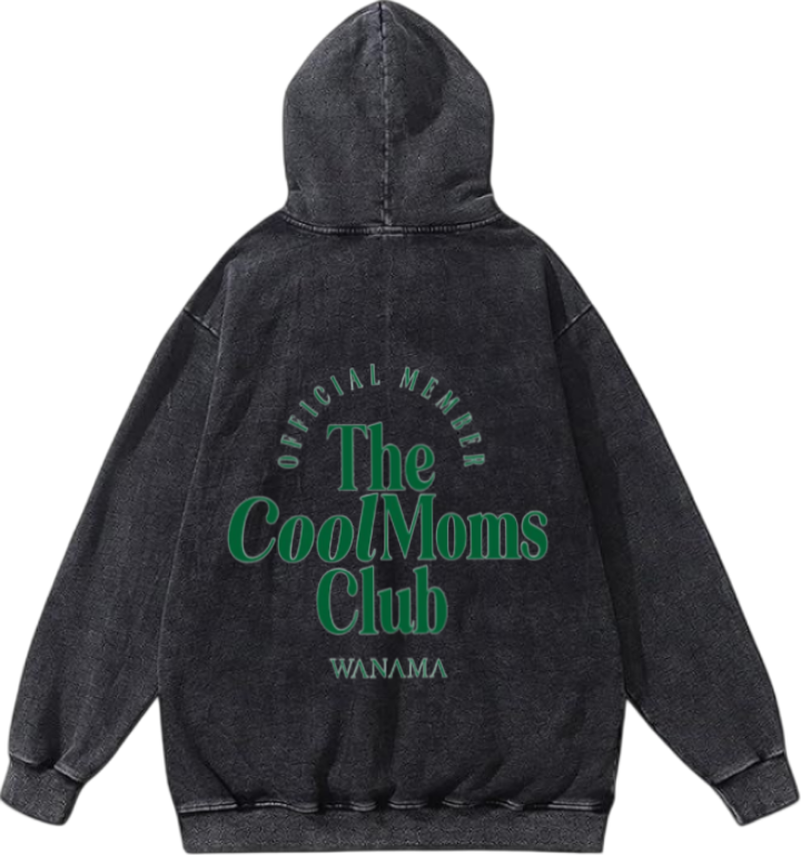 Mom dad parents Oversize Hoodie Washed gray Back 11