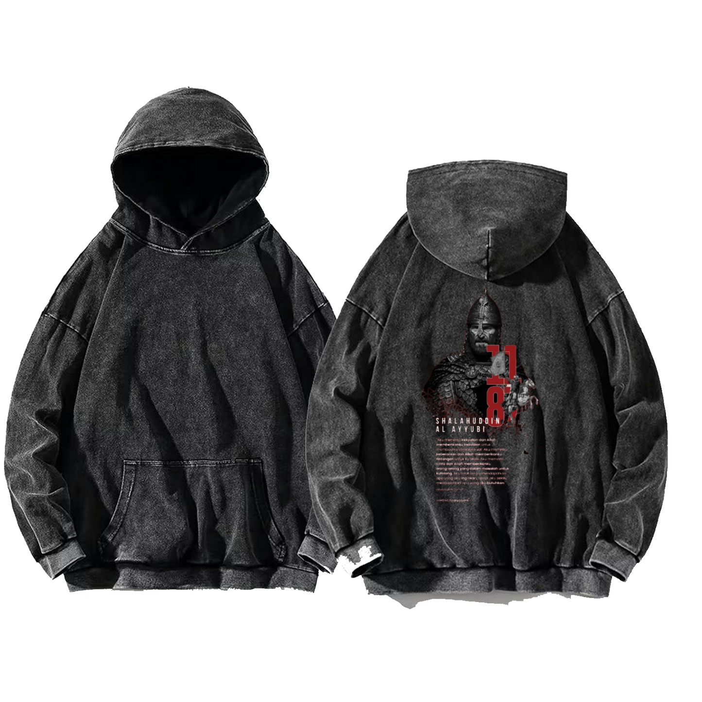 SHALAHUDDIN AL AYYUBI oversize hoodie Washed back 113