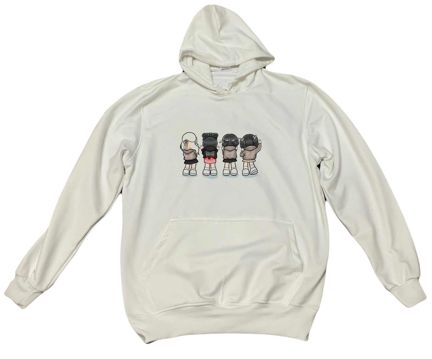 Black pink One Size hoodie White 8