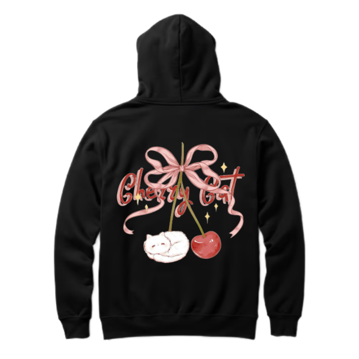 Very Cherry Social Club One Size hoodie Black Back 10