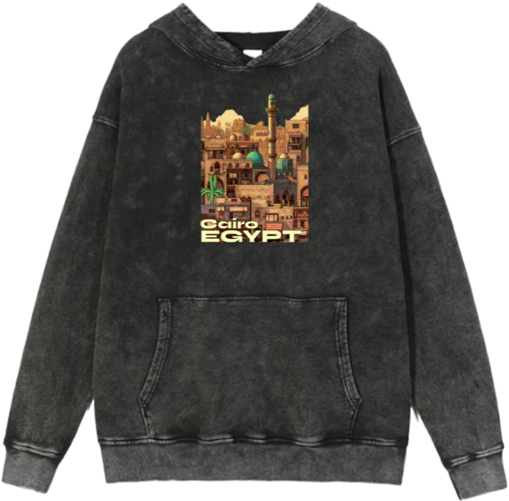 Egypt Over Size hoodie Washed 10