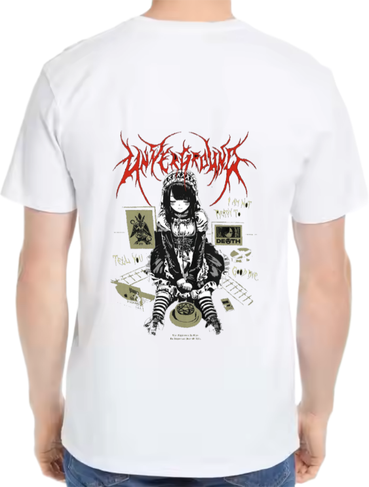 Goth Oversize t- shirt White Back 10