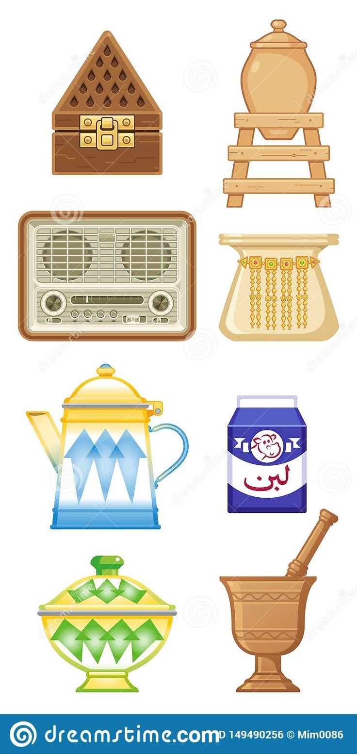 Khaleeji Heritage Sticker Pack – Traditional Gulf Retro Vinyl Decals for Laptop, Water Bottle, Journal – Cute Nostalgic Arabic Retro Stickers Gift for Middle Eastern Diaspora