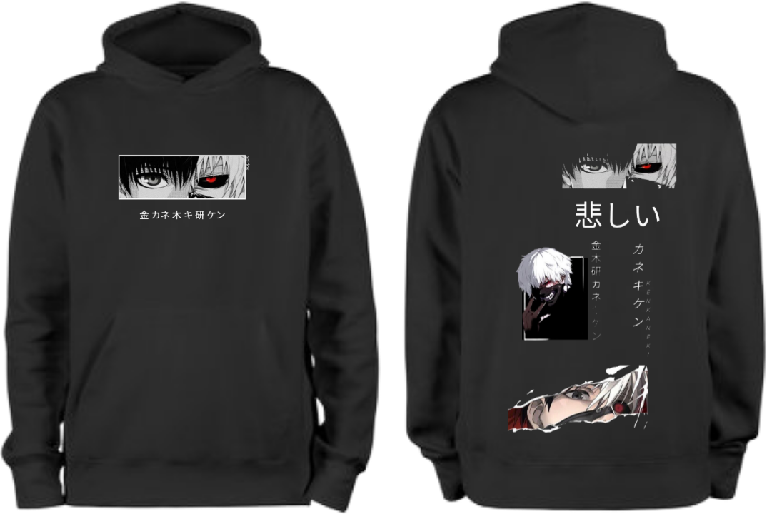 Tokyo Ghoul One Size hoodie Black Back 10