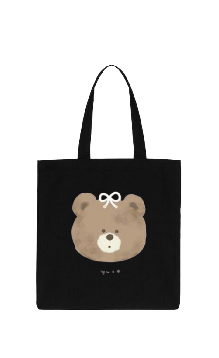 bear tote bag Black 10