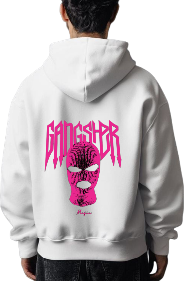 Gangster One Size hoodie White Back 10
