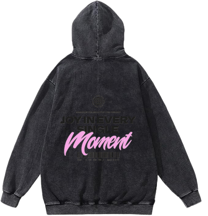 JOY IN EVERY SINGLE Moment Over Size hoodie Washed Back 93