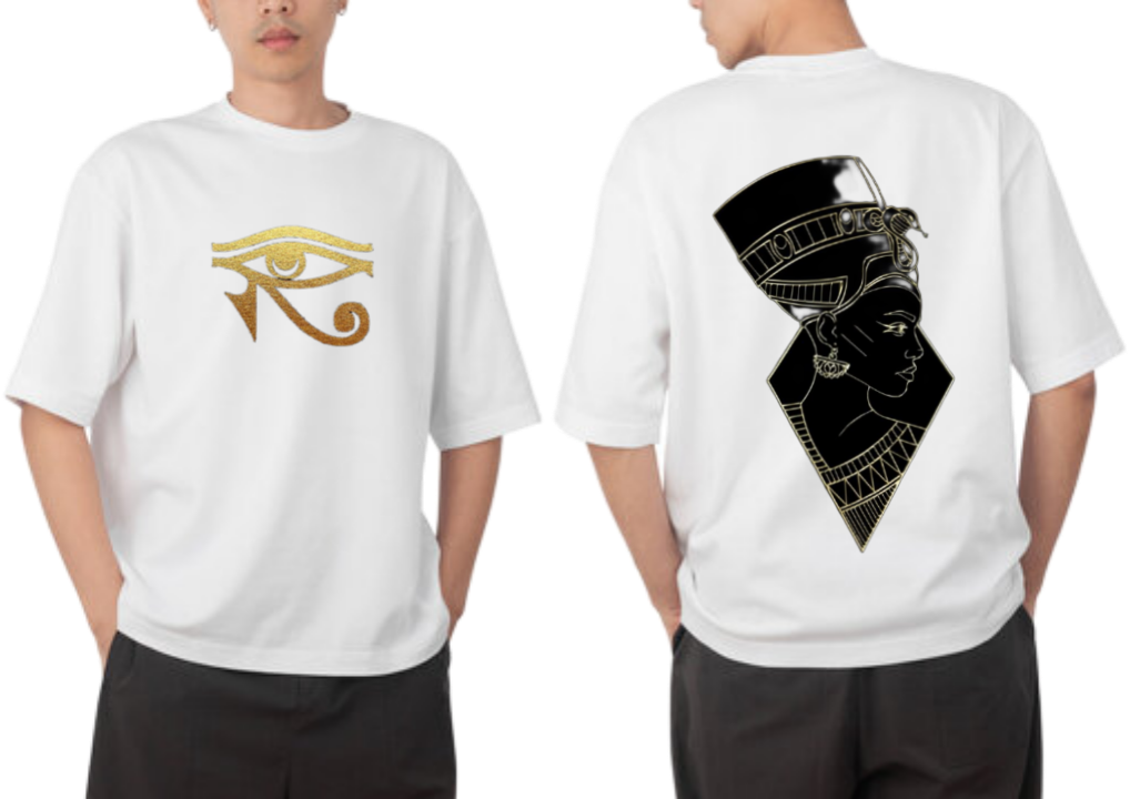 Egypt t- shirt Over Size White Back 10