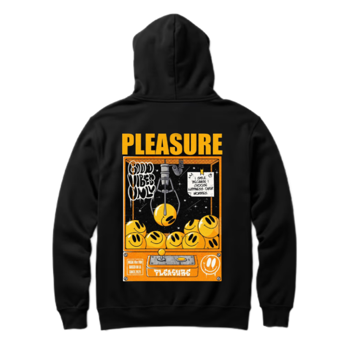 PLEASURE One Size hoodie Black Back 110