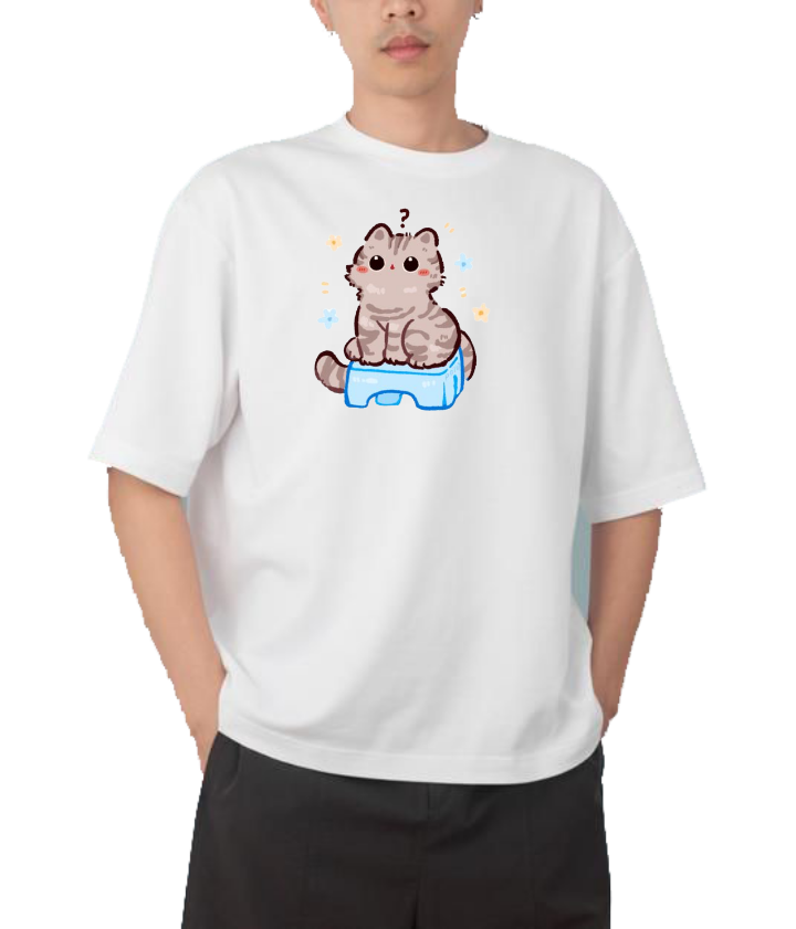 cat One Size t- shirt White 110
